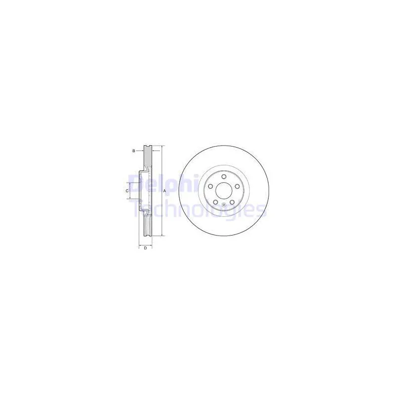 Jeu de 2 disques de frein avant DELPHI BG9231C