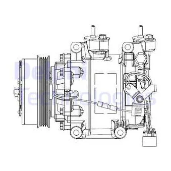 Compresseur, climatisation DELPHI CS20515