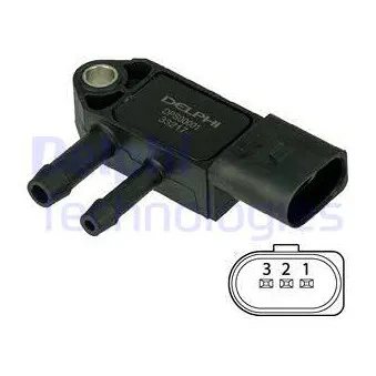 Capteur, pression des gaz échappement DELPHI DPS00001