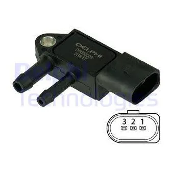 Capteur, pression des gaz échappement DELPHI DPS00003