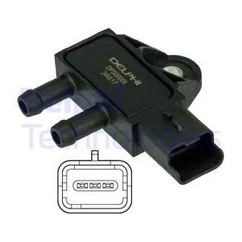 Capteur, pression des gaz échappement DELPHI DPS00006