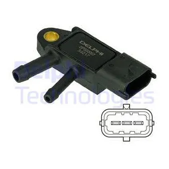 Capteur, pression des gaz échappement DELPHI DPS00007