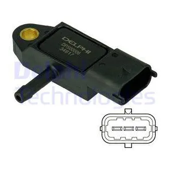 Capteur, pression du tuyau d'admission DELPHI DPS00008