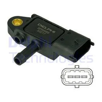 Capteur, pression des gaz échappement DELPHI DPS00009