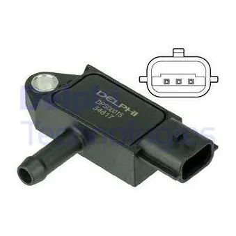 Capteur, pression des gaz échappement DELPHI DPS00015