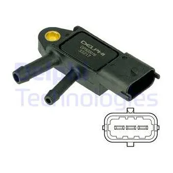 Capteur, pression des gaz échappement DELPHI DPS00016