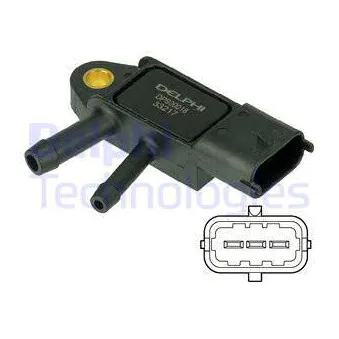 Capteur, pression des gaz échappement DELPHI DPS00018