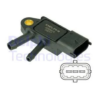 Capteur, pression des gaz échappement DELPHI DPS00019