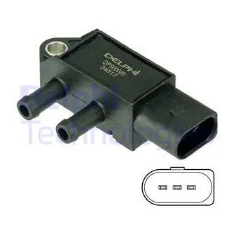 Capteur, pression des gaz échappement DELPHI DPS00020