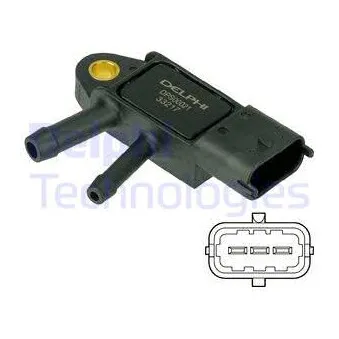 Capteur, pression des gaz échappement DELPHI DPS00021