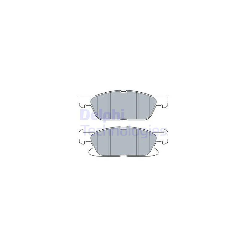 Jeu de 4 plaquettes de frein avant DELPHI LP3280