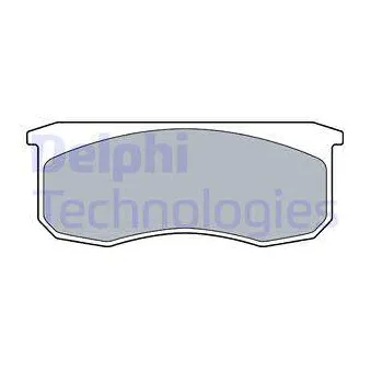 Jeu de 4 plaquettes de frein avant DELPHI LP3509