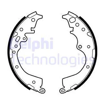 Jeu de mâchoires de frein DELPHI LS2133