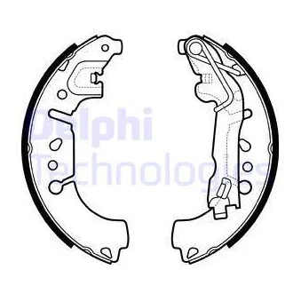 Jeu de mâchoires de frein DELPHI LS2135