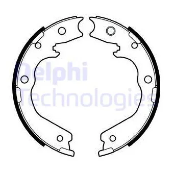 Jeu de mâchoires de frein DELPHI LS2137