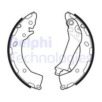 Jeu de mâchoires de frein DELPHI LS2150
