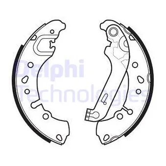 Jeu de mâchoires de frein DELPHI LS2151