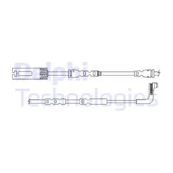 Contact d'avertissement, usure des plaquettes de frein DELPHI LZ0289