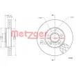 Jeu de 2 disques de frein avant METZGER 6110668 - Visuel 2