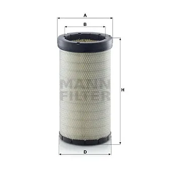 Filtre à air secondaire MANN-FILTER CF 22 160