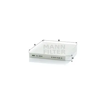Filtre, air de l'habitacle MANN-FILTER CU 2043