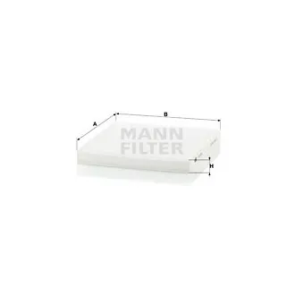 Filtre, air de l'habitacle MANN-FILTER CU 2132