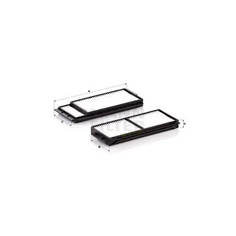 Filtre, air de l'habitacle MANN-FILTER CU 22 001-2