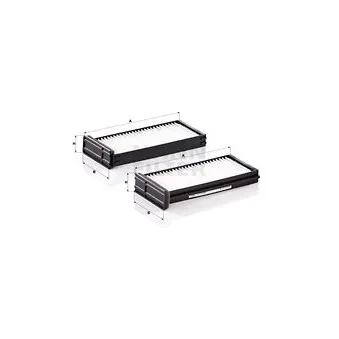 Filtre, air de l'habitacle MANN-FILTER CU 23 000-2