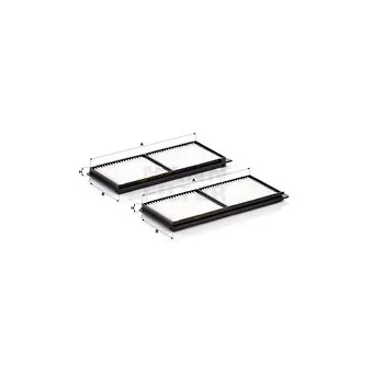 Filtre, air de l'habitacle MANN-FILTER CU 23 001-2