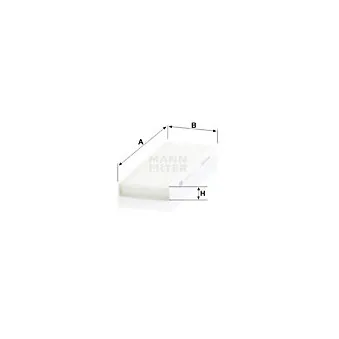 Filtre, air de l'habitacle MANN-FILTER CU 24 012-2