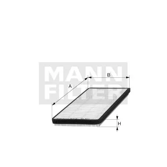 Filtre, air de l'habitacle MANN-FILTER CU 2431