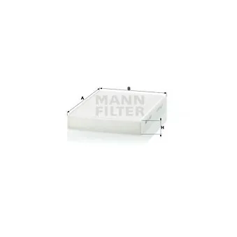 Filtre, air de l'habitacle MANN-FILTER CU 2433