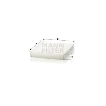 Filtre, air de l'habitacle MANN-FILTER CU 2533-2