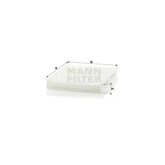Filtre, air de l'habitacle MANN-FILTER CU 2545
