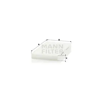 Filtre, air de l'habitacle MANN-FILTER CU 2956