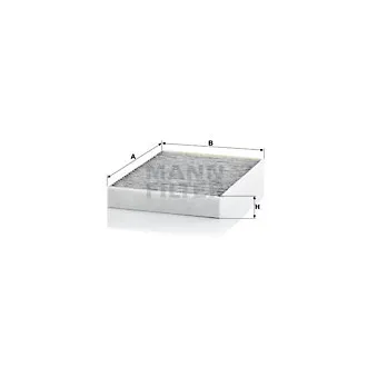 Filtre, air de l'habitacle MANN-FILTER CUK 23 014-2