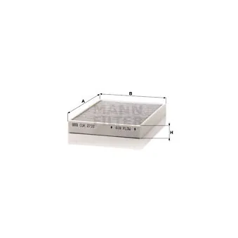Filtre, air de l'habitacle MANN-FILTER CUK 2733