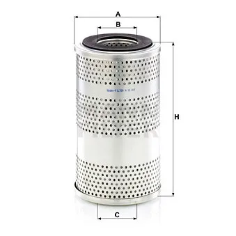 Filtre, système hydraulique de travail MANN-FILTER H 12 012