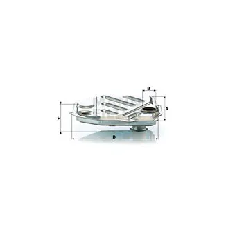 Filtre hydraulique, boîte automatique MANN-FILTER H 1914/1
