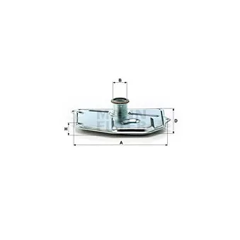 Filtre hydraulique, boîte automatique MANN-FILTER H 199/1
