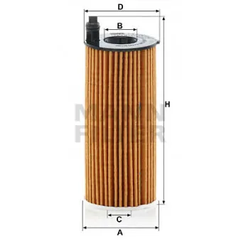Filtre à huile MANN-FILTER HU 6014/1 z