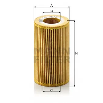 Filtre à huile MANN-FILTER HU 7010 z