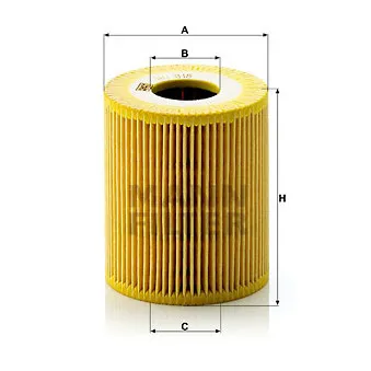 Filtre à huile MANN-FILTER HU 818 x