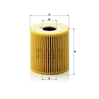 Filtre à huile MANN-FILTER HU 819 x