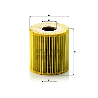 Filtre à huile MANN-FILTER HU 819/1 x