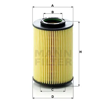Filtre à huile MANN-FILTER HU 822/5 x
