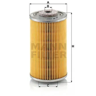 Filtre à carburant MANN-FILTER P 707
