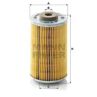 Filtre à carburant MANN-FILTER P 707 x