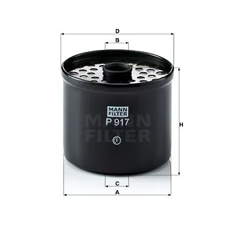 Filtre à carburant MANN-FILTER P 917 x