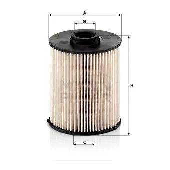 Filtre à carburant MANN-FILTER PU 839 x